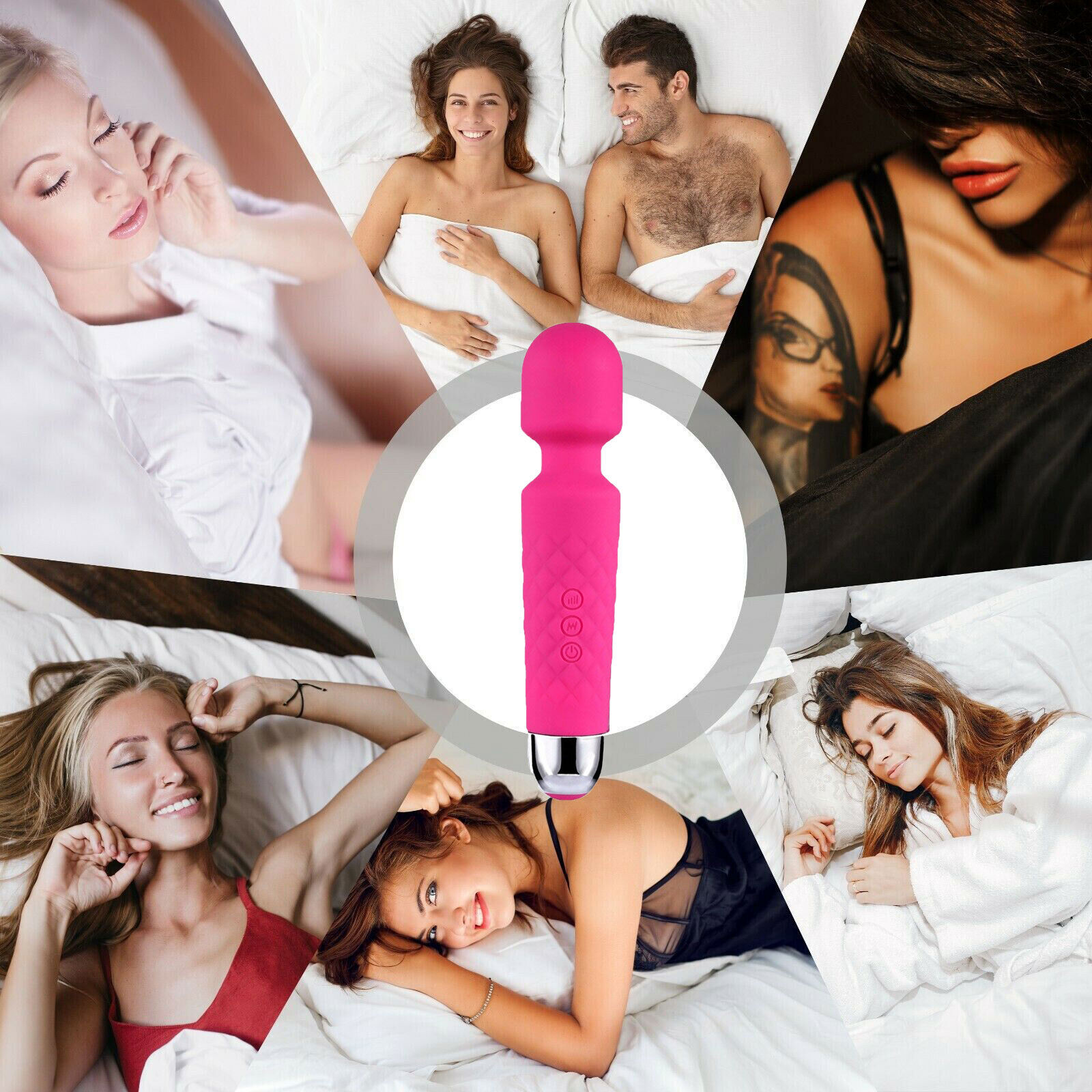 20 Speed Handheld Massager Wand Vibrating Massage Magic Full Body Therapy Motor
