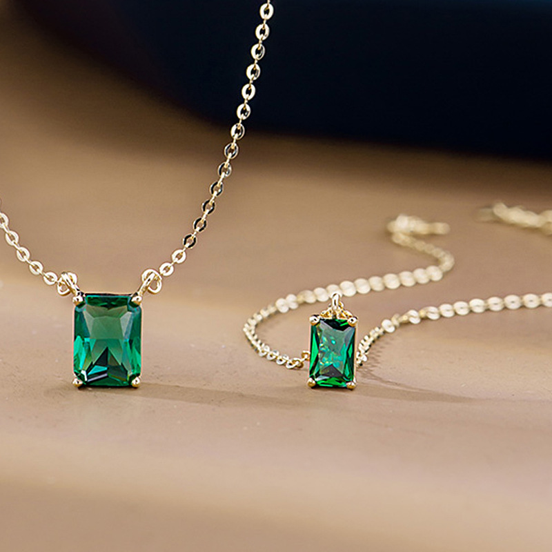 Sterling Silver Korean Style Emerald Bracelet