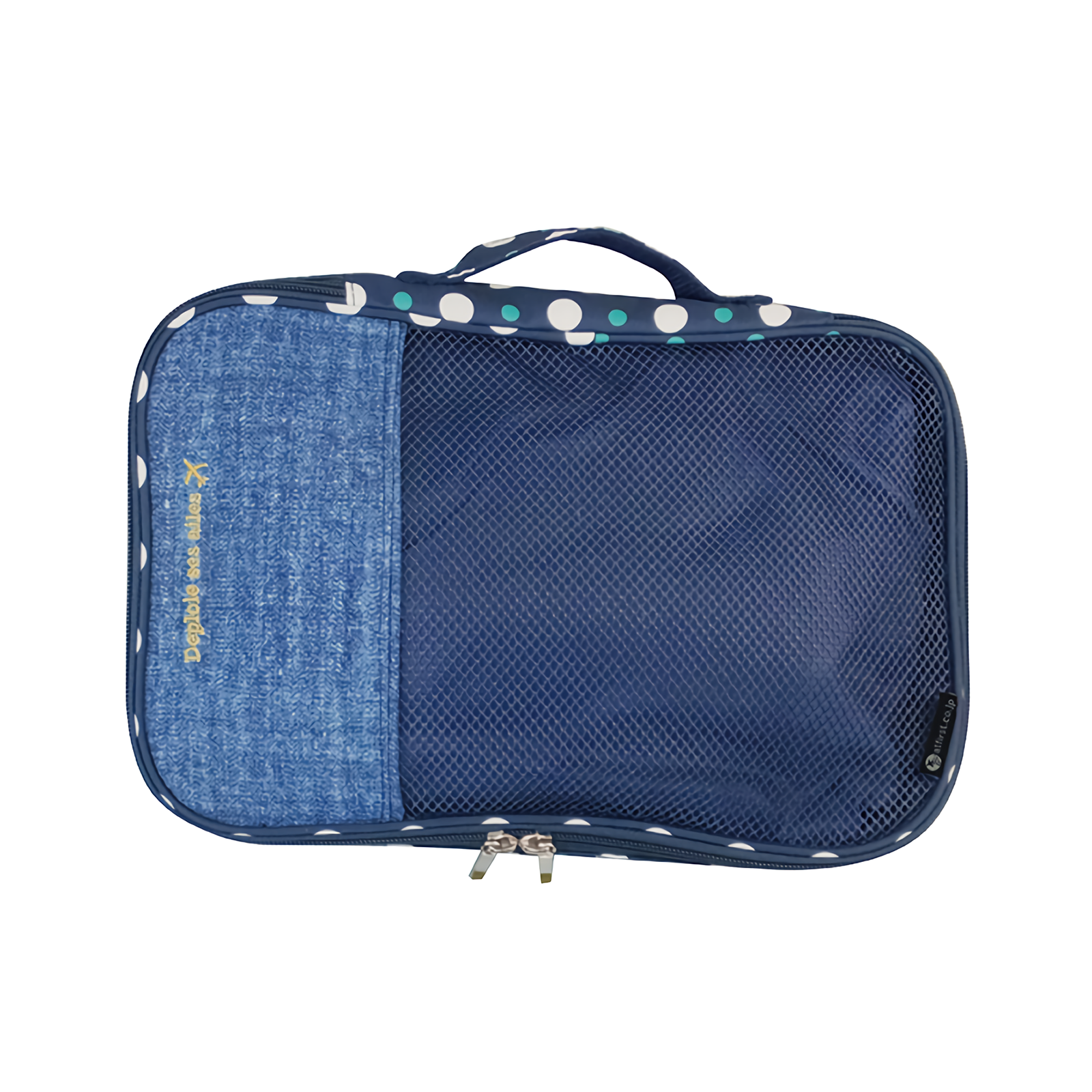 S M L Travel Storage Bag Packing Cube Pouches Clothes Suitcase Luggage Organiser AF8297-blue-700014-M