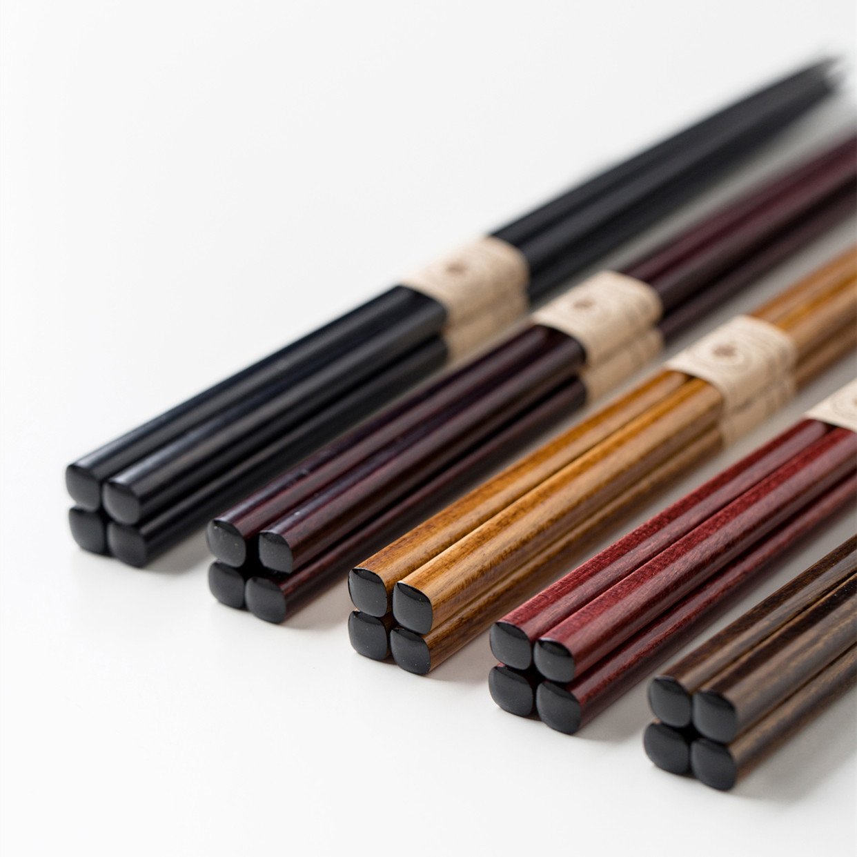 Solid Wood Chopsticks Set Home Restaurant Handmade Pointed Non-slip