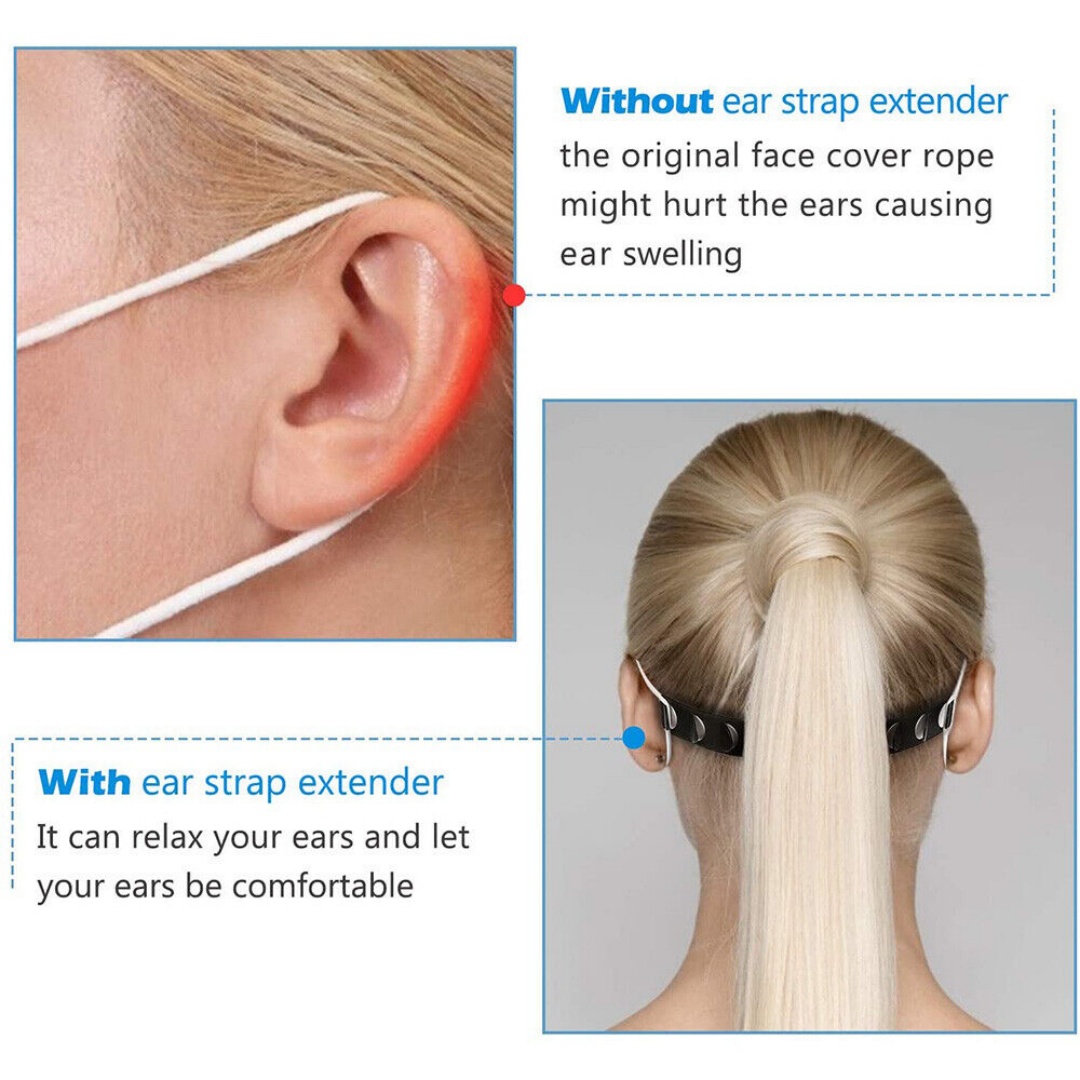 12Pcs Face Mask Strap Ear Protector Hook Extension Fixing Clip Ear Saver Buckle