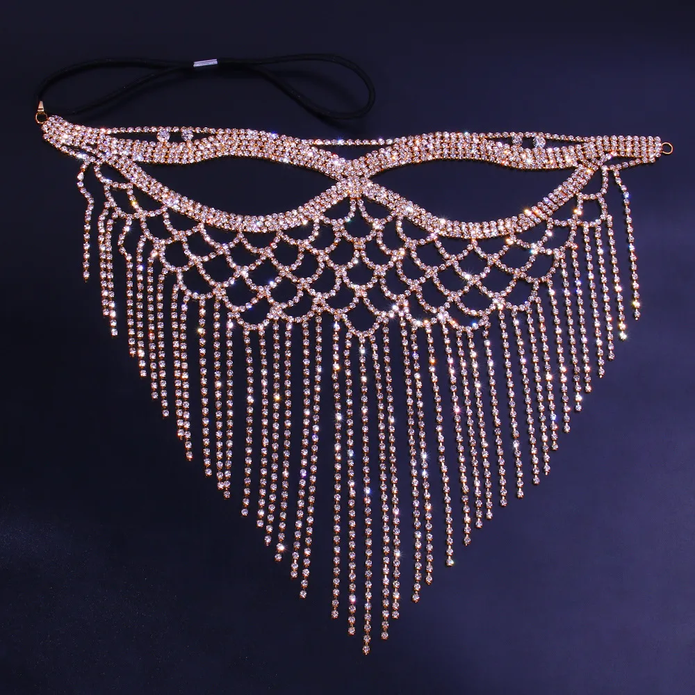 Halloween Masquerade Zircon Catwoman Mask - 2Golden