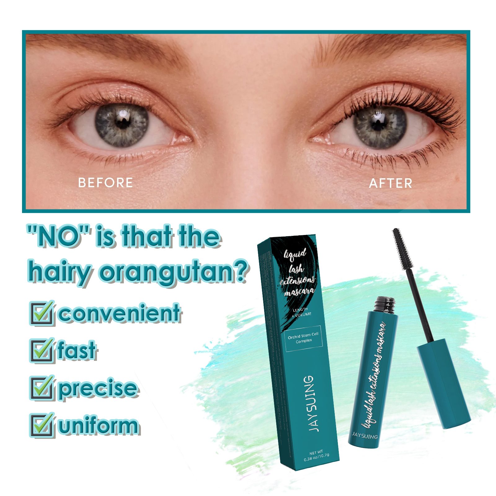 Waterproof Liquid Lash Extensions Mascara – Smudge-proof & Lasting. mascara Extend natural eyelashes to amazing lengths. Eyelashes look thicker and longer from base to tip. Waterproof & Smudge Proof: This waterproof long-lasting mascara ensures your lashe