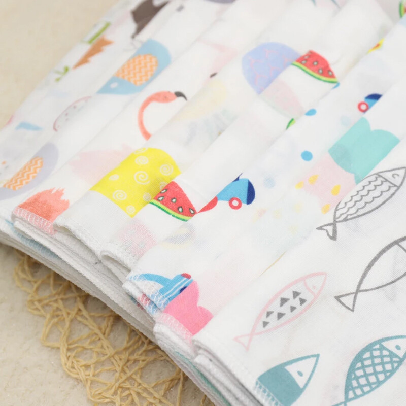 10 X Baby Gauze Muslin Square Newborn Cotton Bath Wash Soft Handkerchief 2
