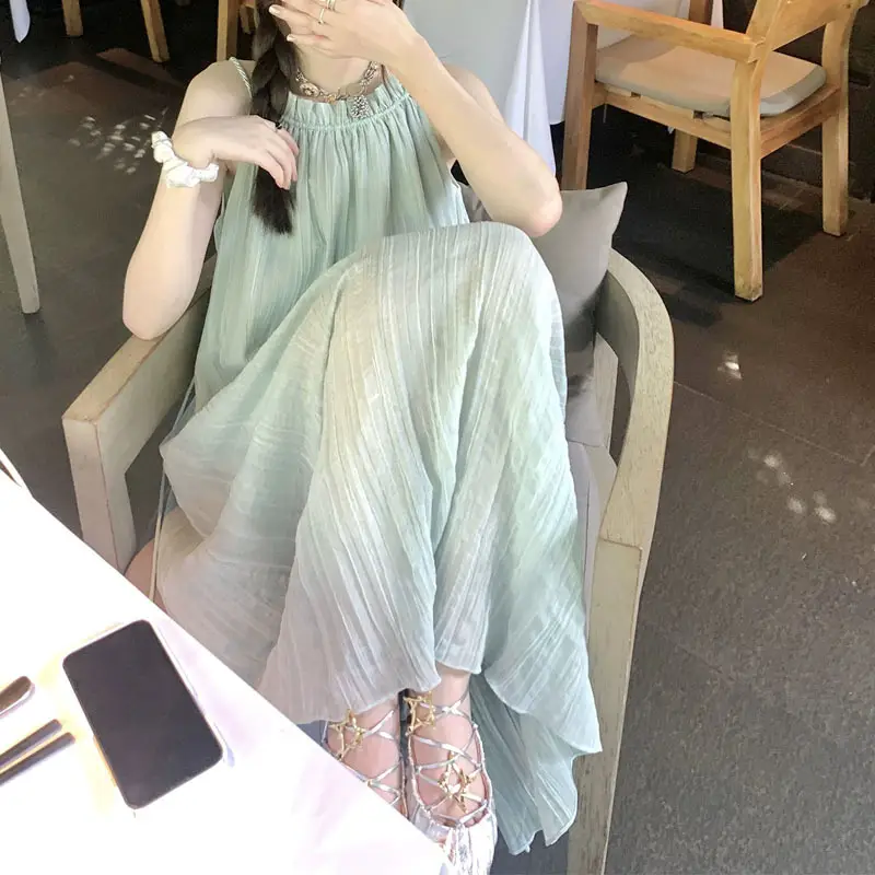 Gentle Women's Summer Mid-length Dress