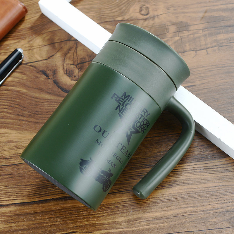 Title 3, Mens Thermos Mug with Tea Strainer Handle for ...