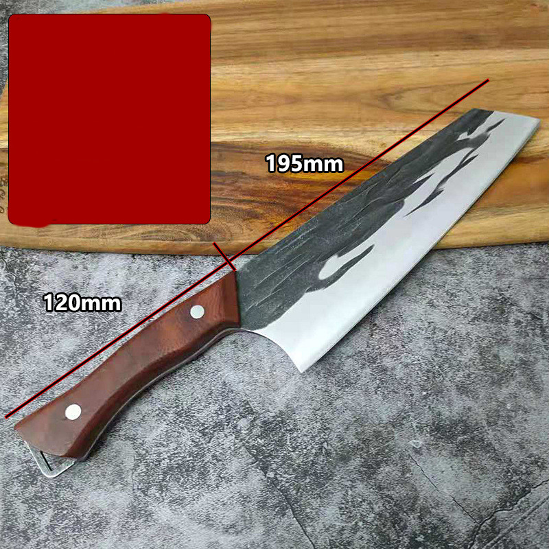 Title 1, Forged hammered stainless steel kitchen knife. ...