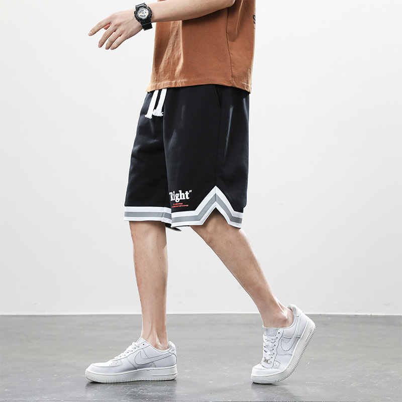 Men's Summer Loose Letter Print Casual Shorts - 4
