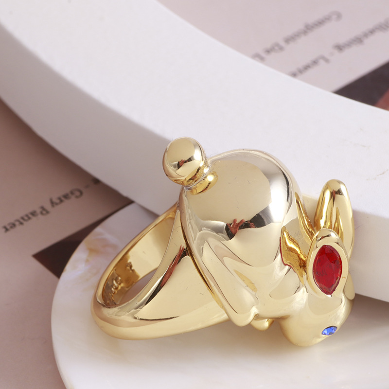 Women's Metal Smooth Face Wealth Rabbit Ring