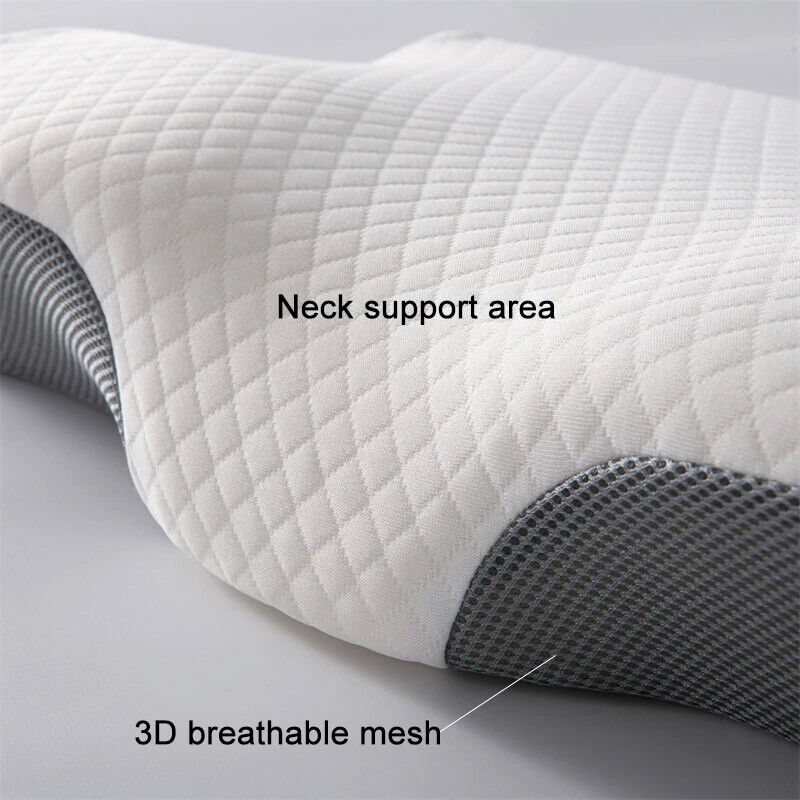 Contour Memory Foam Pillow For Neck Shoulder Pain Relief Sleeping Side Sleeper