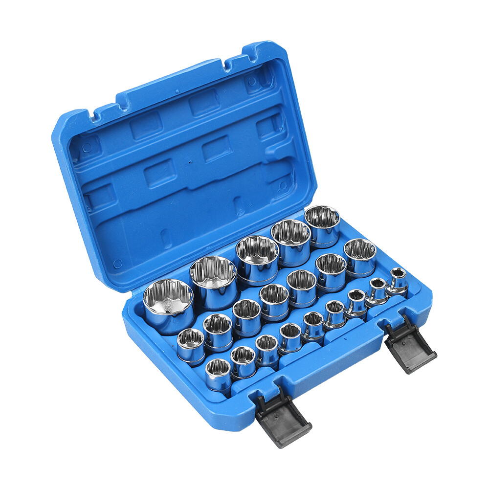 21 Pcs Multi-Tooth Set 12 Points Gear Lock Spline Socket Wrench 8-36mm — image 8