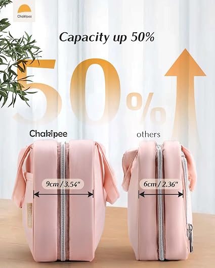 Medium Travel Hanging Toiletry Bag For Women, Waterproof Cosmetic Organizer With Clear Window 2