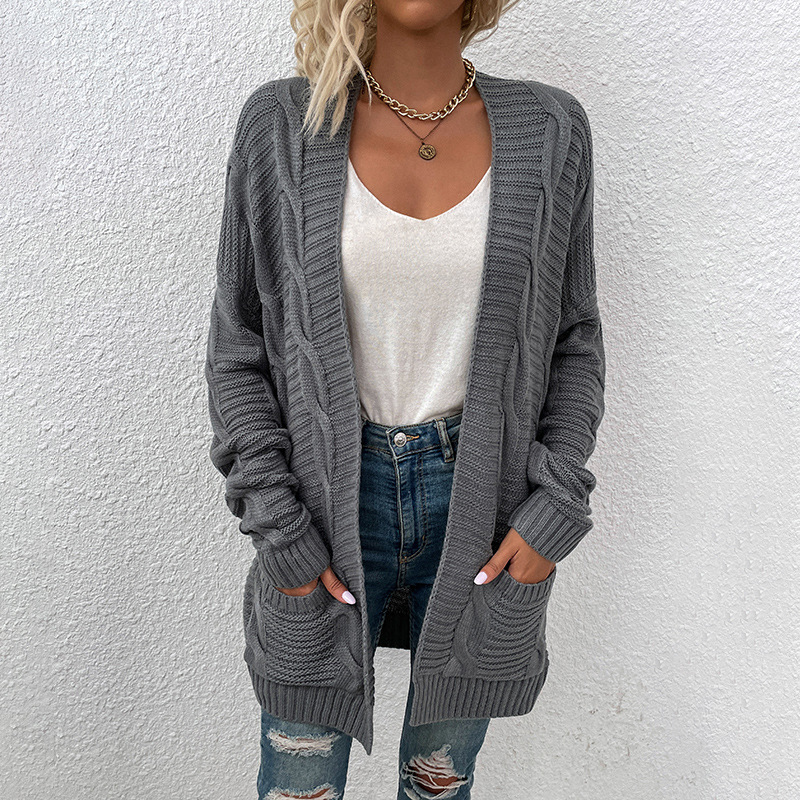 Title 7, Maglione cardigan Drizzle Twist Cardigan da don...