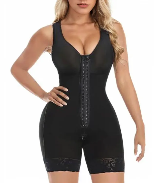Fajas Colombiana Shapewear For Women Tummy Control Post Surgery Full Body Shaper Butt Lifter With Zipper Crotch Skimsbodysuits Elegant Bodysuit Faj... Black - Shop at LoveMi