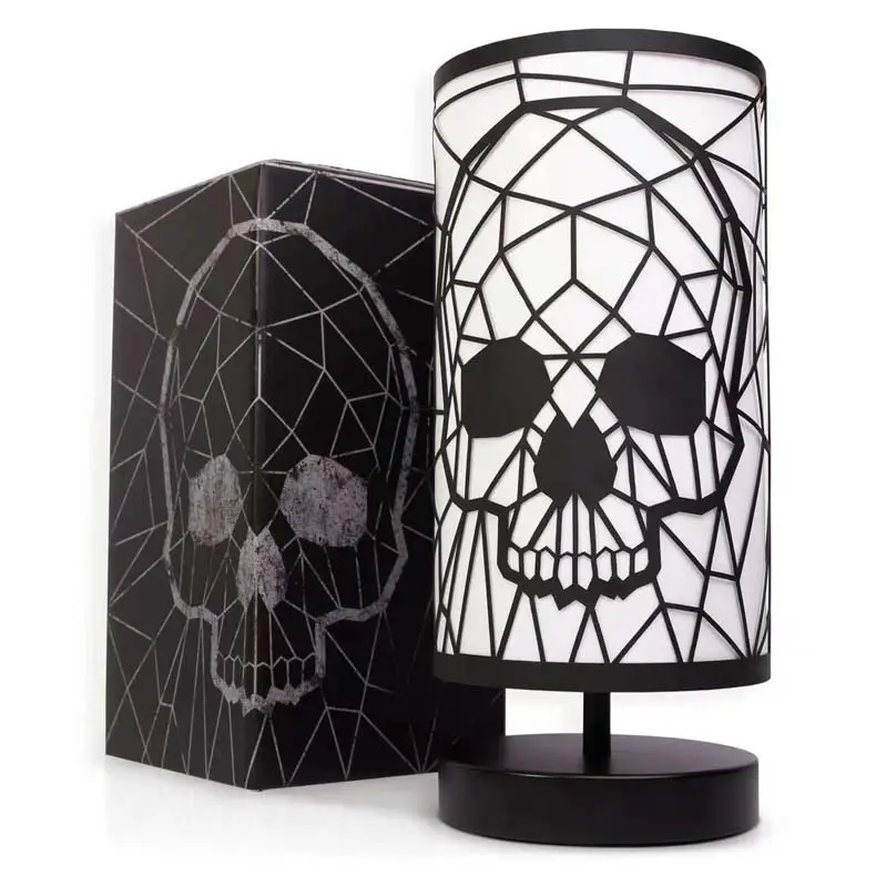 Halloween Skull Decoration Festive Atmosphere USB Iron Table Lamp