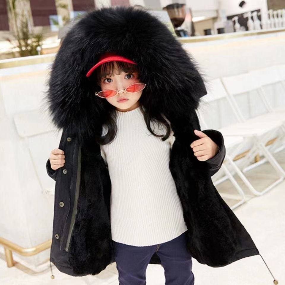 Children's Jackets Girls' Clothes Boys And Babies Big Fur Collar - Image 5