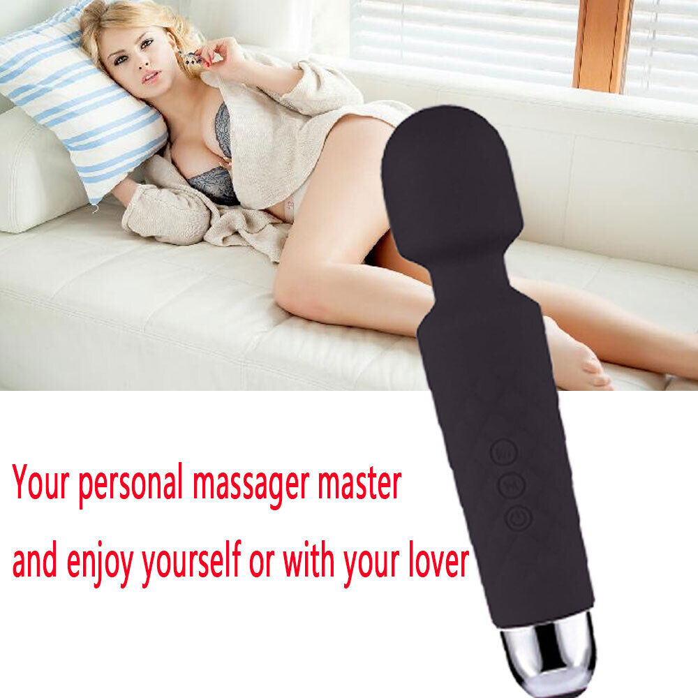 20 Speed Handheld Massager Wand Vibrating Massage Magic Full Body Therapy Motor