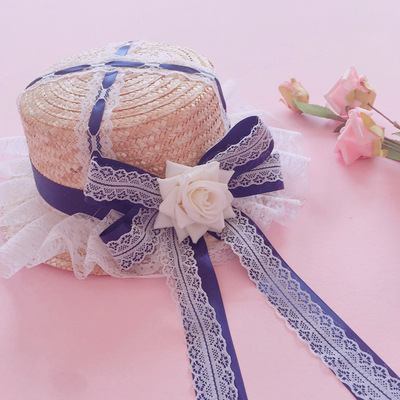 Dark Blue Rose Hat