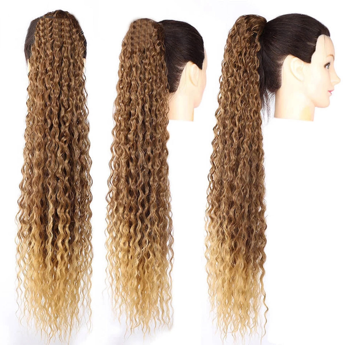 European And American Synthetic Chemical Fiber Small Roll Drawstring Ponytail — foto 2