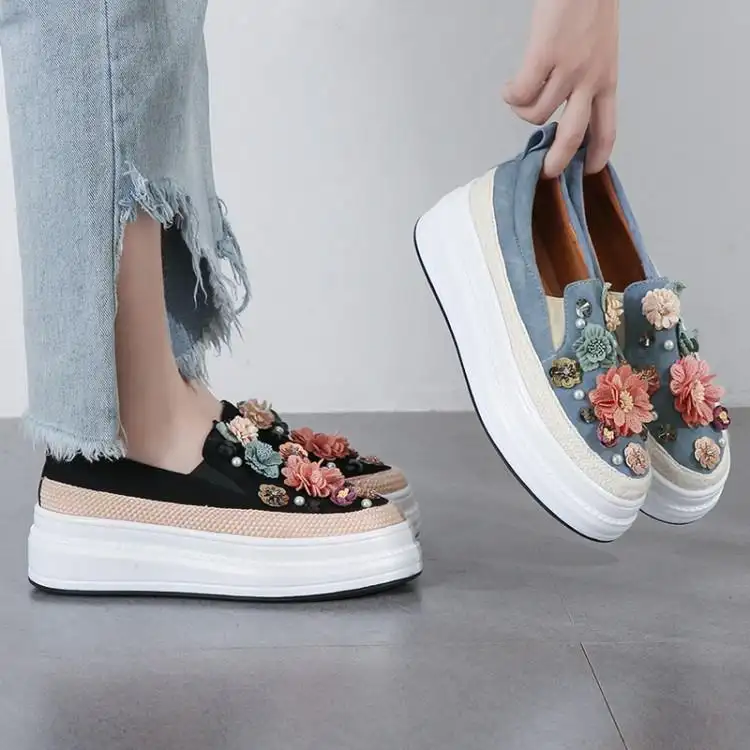 Spring Korean Style Platform Shoes For Women's Outer Wear