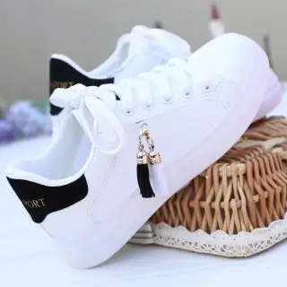 Summer Breathable Running Korean Casual Sports Shoes - Black