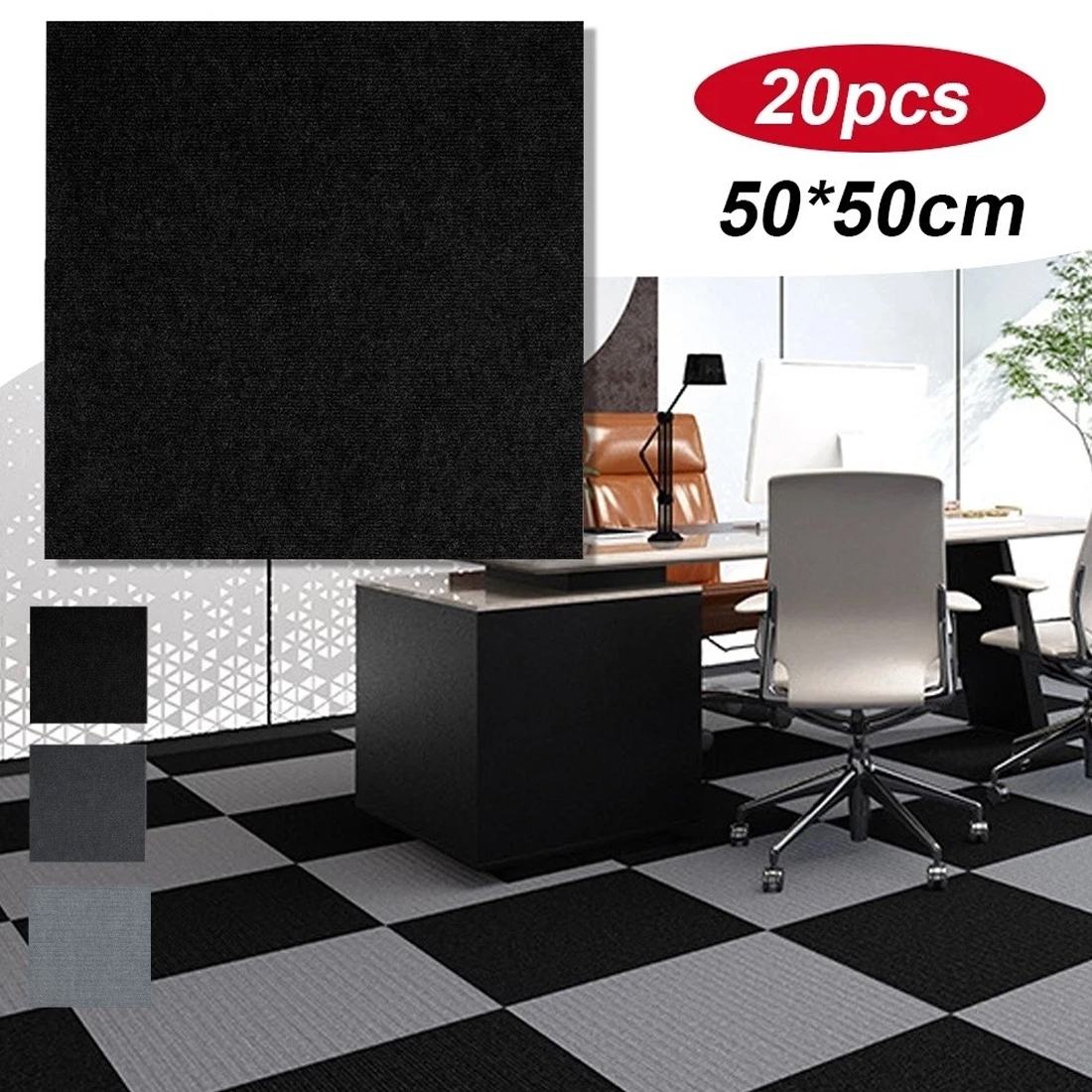 NEW 20x Carpet Tiles 5m2 Commercial Retail Office Home Shop Premium Flooring — image 7