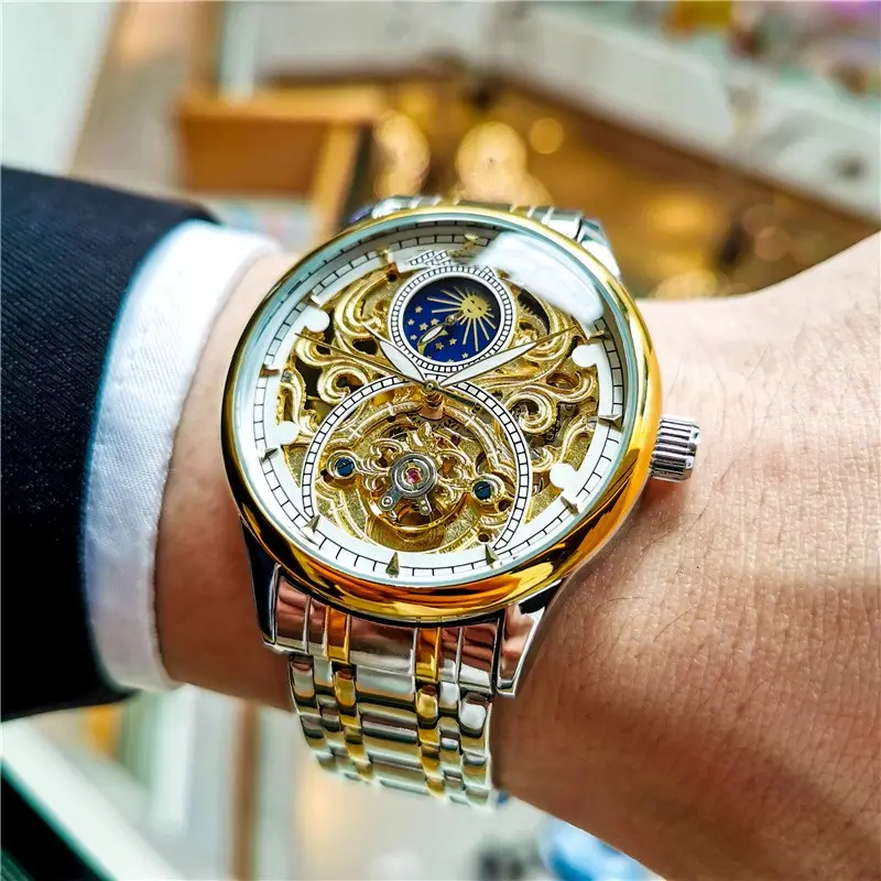 Men's Luminous Hollow Out Fully Automatic Mechanical