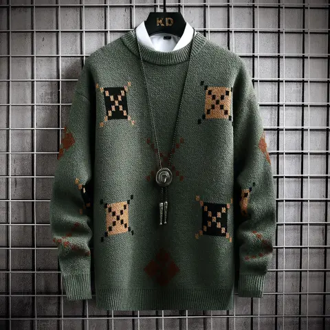 Thick Sweater Men's Half Turtleneck