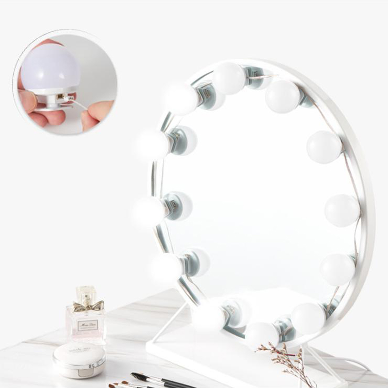 LED Make Up Mirror Light Bulb USB Holly Wood Makeup Light Three-Tone Light Mirror Light Room And Bedroom Decoration Fill Light
