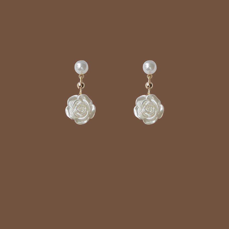 Title 1, Silver Needle Handmade Design Sense Pearl Flowe...