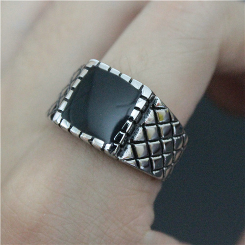 European And American Stainless Steel Ring Men's Jewelry Vintage Oil Drip Titanium Steel Ring
