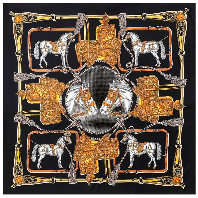 Large Square Scarf Shawl Decorative Headscarf Spot Black - Shop at LoveMi
