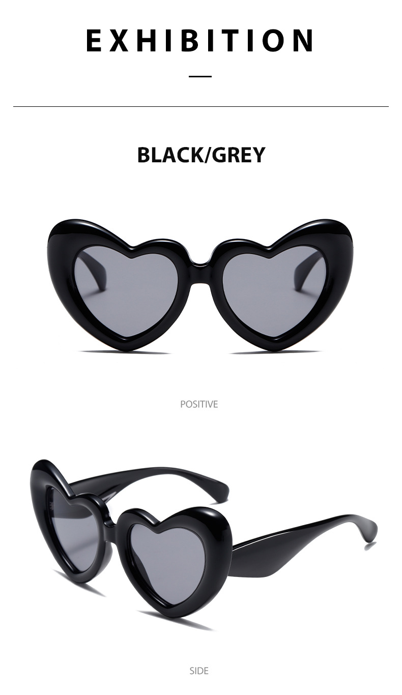 Title 6, Heart Shape Sunglasses Thick Frame Love Glasses...