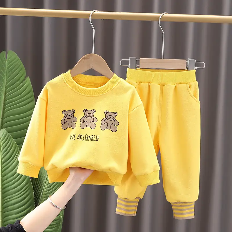 Children's Hoodie Two-piece Boy's Suit Small And Medium-sized Virgin Baby Suit
