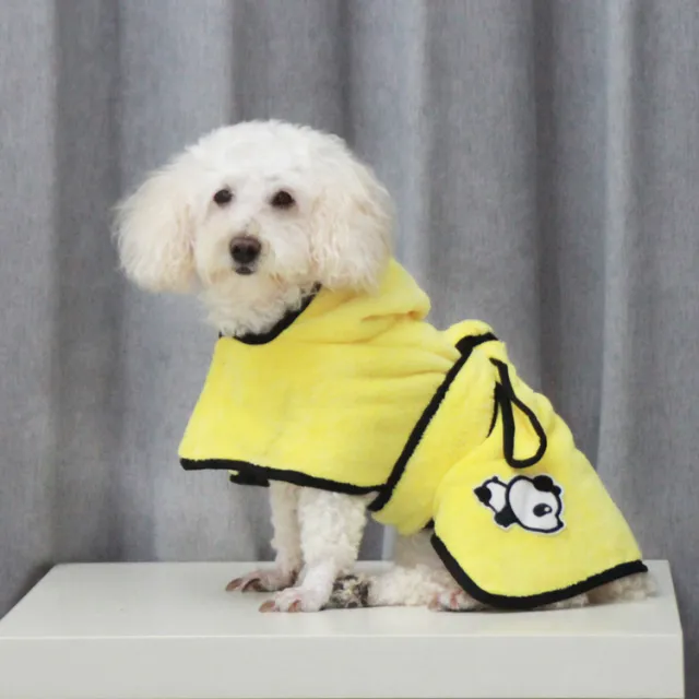 Pet It Coral Fleece Absorbent Bathrobe Yellow - Shop at LoveMi