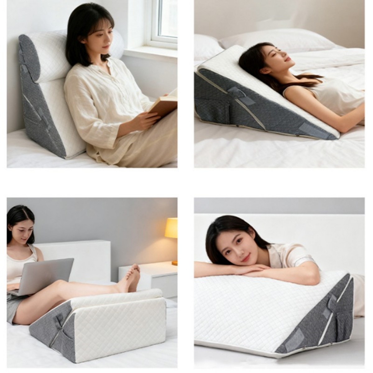 Bed Wedge Pillow Support Cushion 10 In 1 Back Memory Foam New — image 5