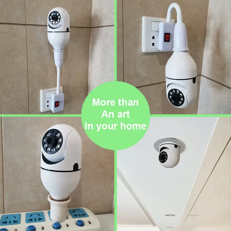 WiFi CAMERA 1080P Bulb 4X Zoom E27