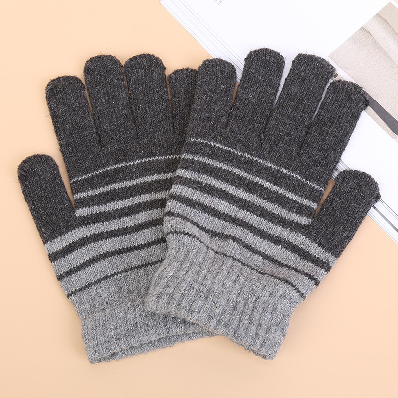 Title 5, Winter gloves thick wool non-slip warm all-fing...