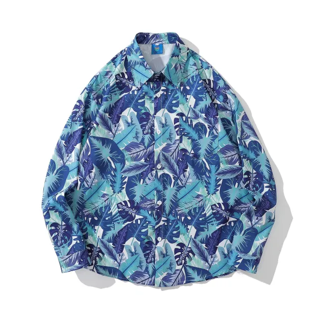 Loose Design Small Couples Casual Shirts Light Blue X2212 - Shop at LoveMi
