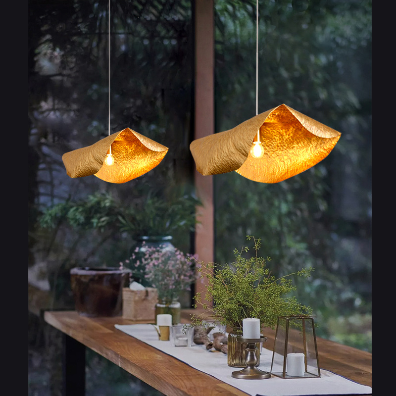 Retro Designer Lotus Leaf Chandelier