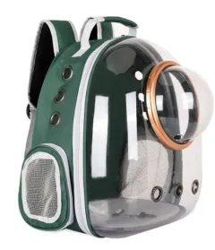 Going Out Cat Carrying Bag Supplies Box School Dog Backpack - Green - View 1