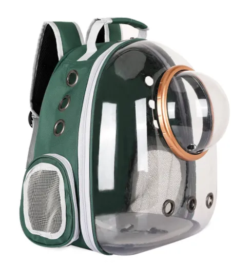 Going Out Cat Carrying Bag Supplies Box School Dog Backpack - Green