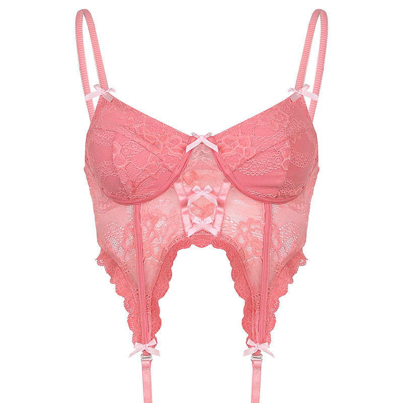 Title 2, Lace Bow Stitching Perspective Suspender Temper...