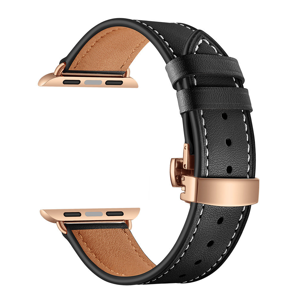 Fashion Simple Solid Color Leather Single Loop Strap