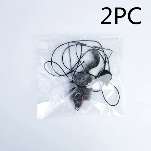 Pet Telescopic Hanging Door Small Mouse Pets Cat Toy 2Pc Grey - Shop at LoveMi