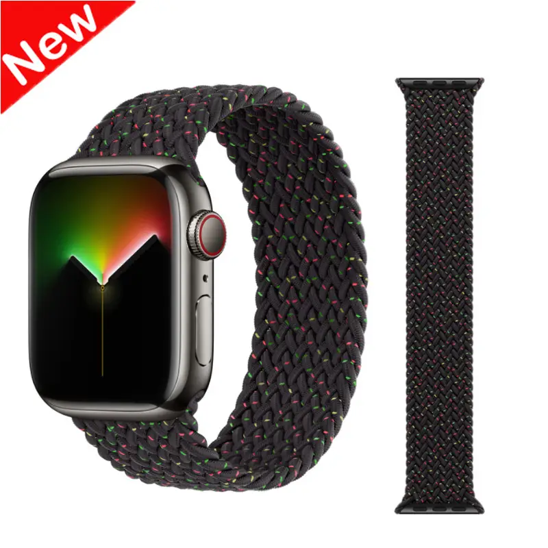Elastic Woven Watch Strap With Hand Form Loop