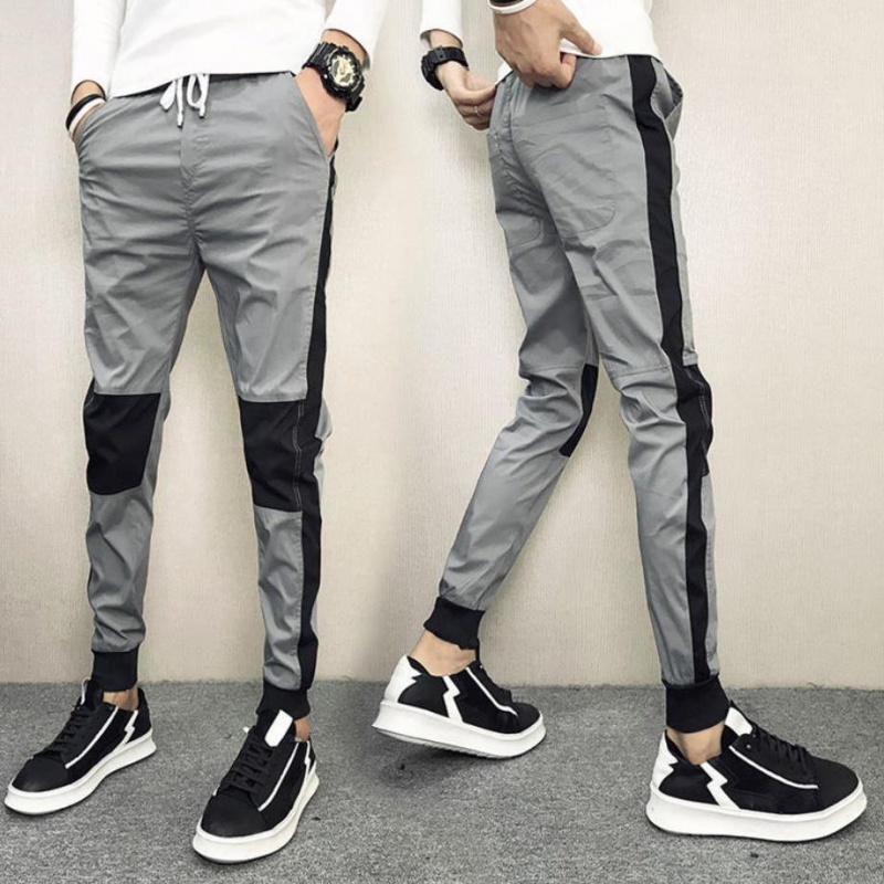 Men Casual Stitching Gradient All Match Pants