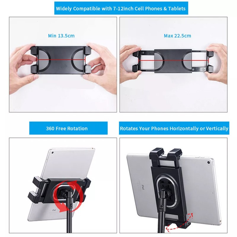 Adjustable Floor Tablet Tripod Stand 4.7-12.9 Phone Holder For IPad — image 6