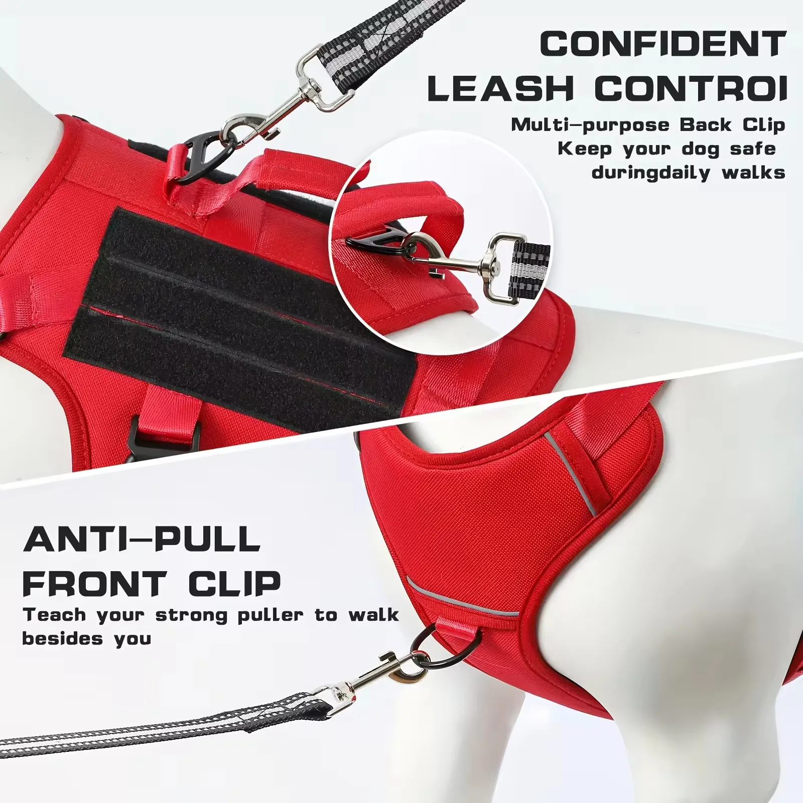 Heat-resistant Durable Nylon Tactical Service Dog Harness