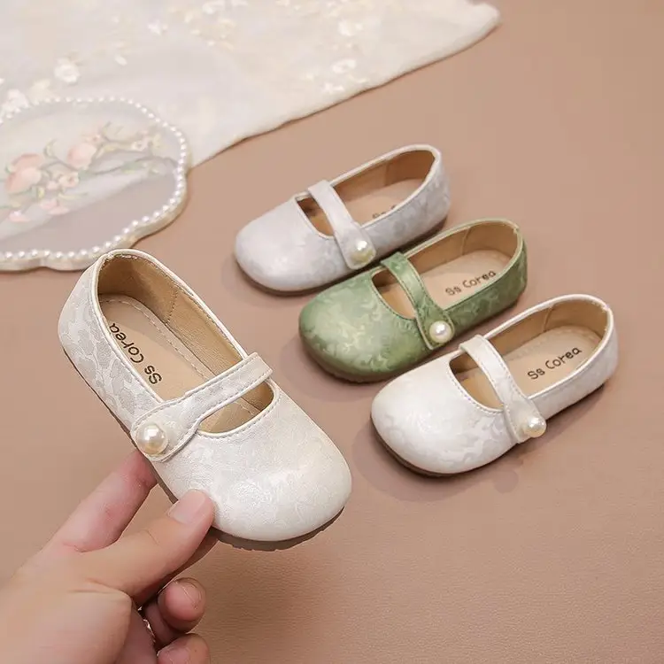 Girls' National Style Small Leather Shoes, Children's